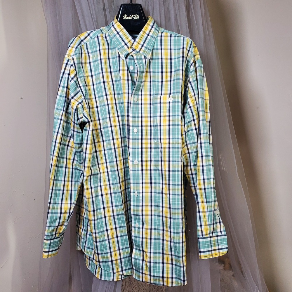 Orvis RN 70534 Men's Large Button Up Shirt 100% Cotton Sporting Tradition Plaid